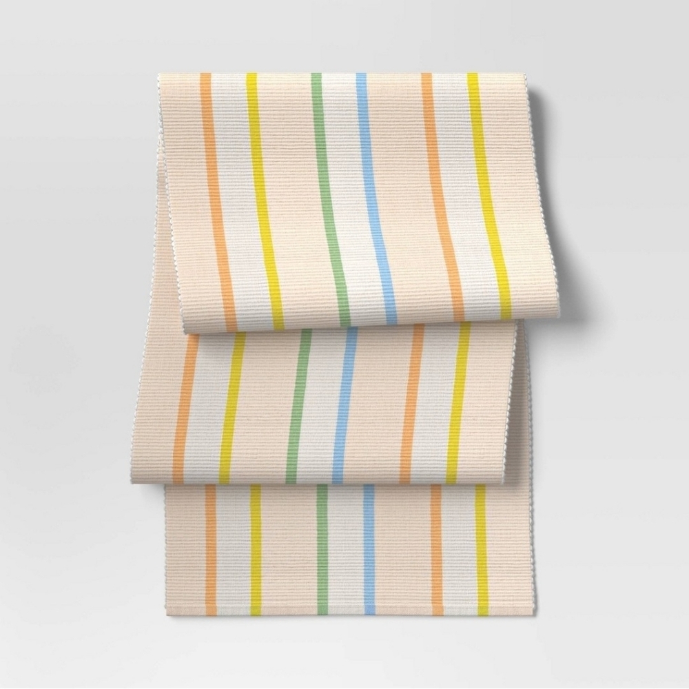 Room Essentials Set Of 2 Pastel Striped Table Runner